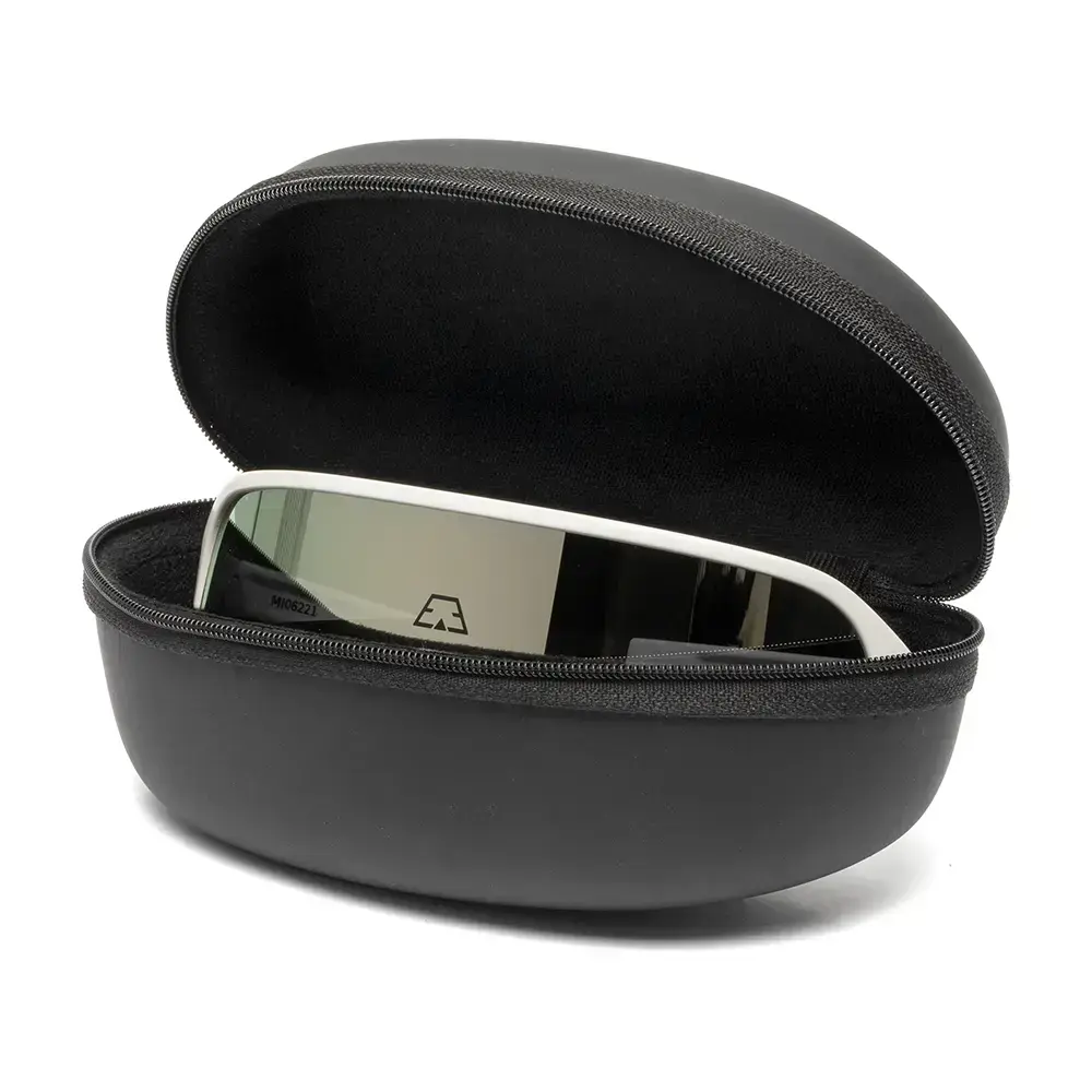 ppeeqq Model-I Fietsbril Glanzend Wit met Smoke Lens