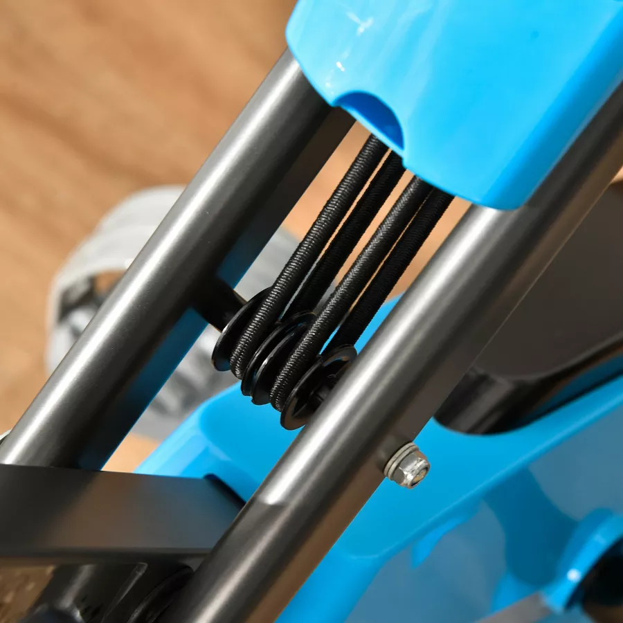 HOMCOM Fahrradtrainer mit LCD Display blau, grau
