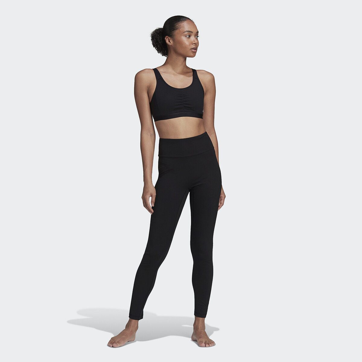 Leggings de ioga adidas Performance, cintura alta, comprimento 7/8