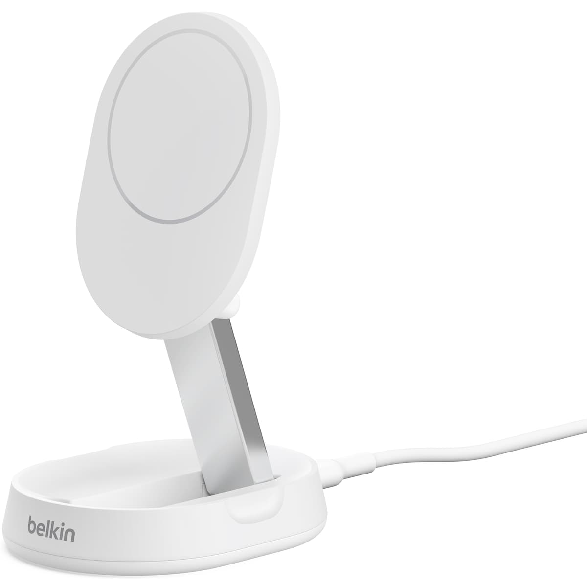 Belkin BoostCharge Pro Qi2 15W magnetisk konvertibel lader (hvit)