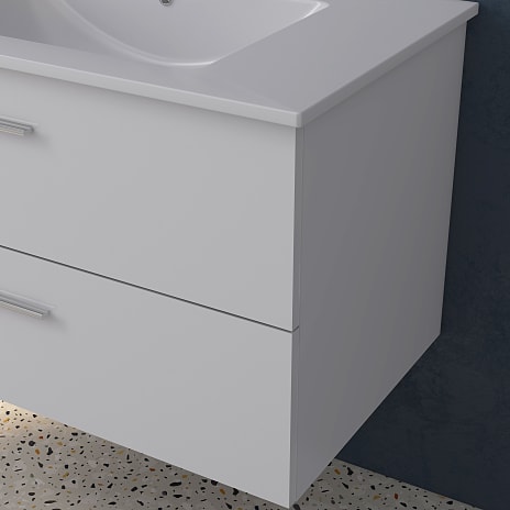 Bergamo one-pack bademøbelsæt 65 cm - mat hvid