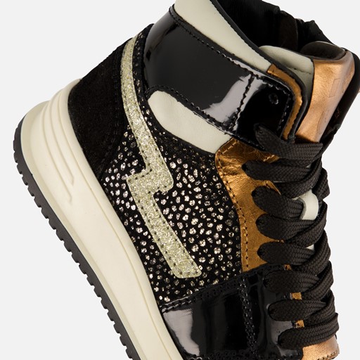 Muyters Sneakers zwart Leer