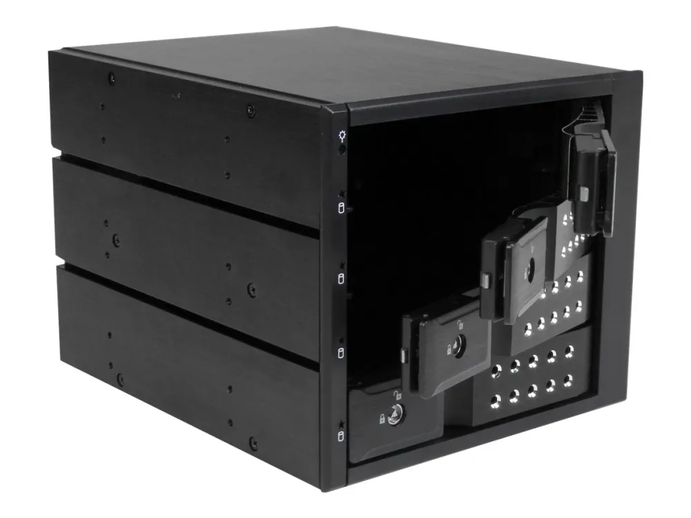 StarTech.com 4-Bay Mobile Rack Backplane - Trayless Hot Swap Mobile Rack Backplane for 3.5in SAS II/SATA III - 6 Gbps HDD (HSB4SATSASBA) - Lagrings mobil rack - 2.5