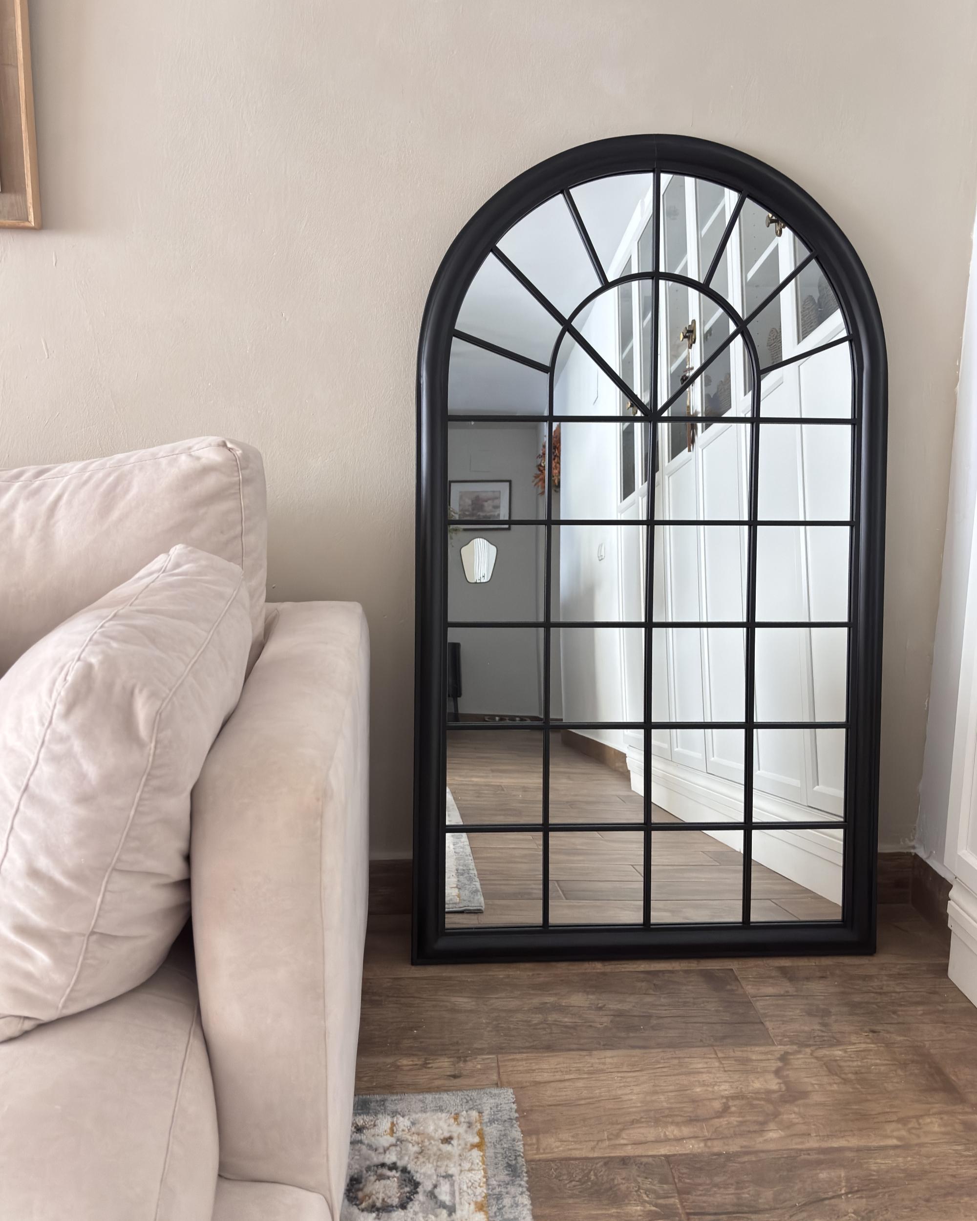 Wandspiegel TREVOL 77 cm 130 cm Metaal Zwart