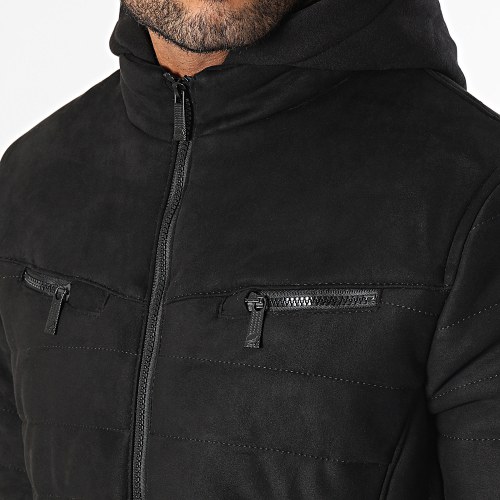 Veste Capuche Zippée Noir