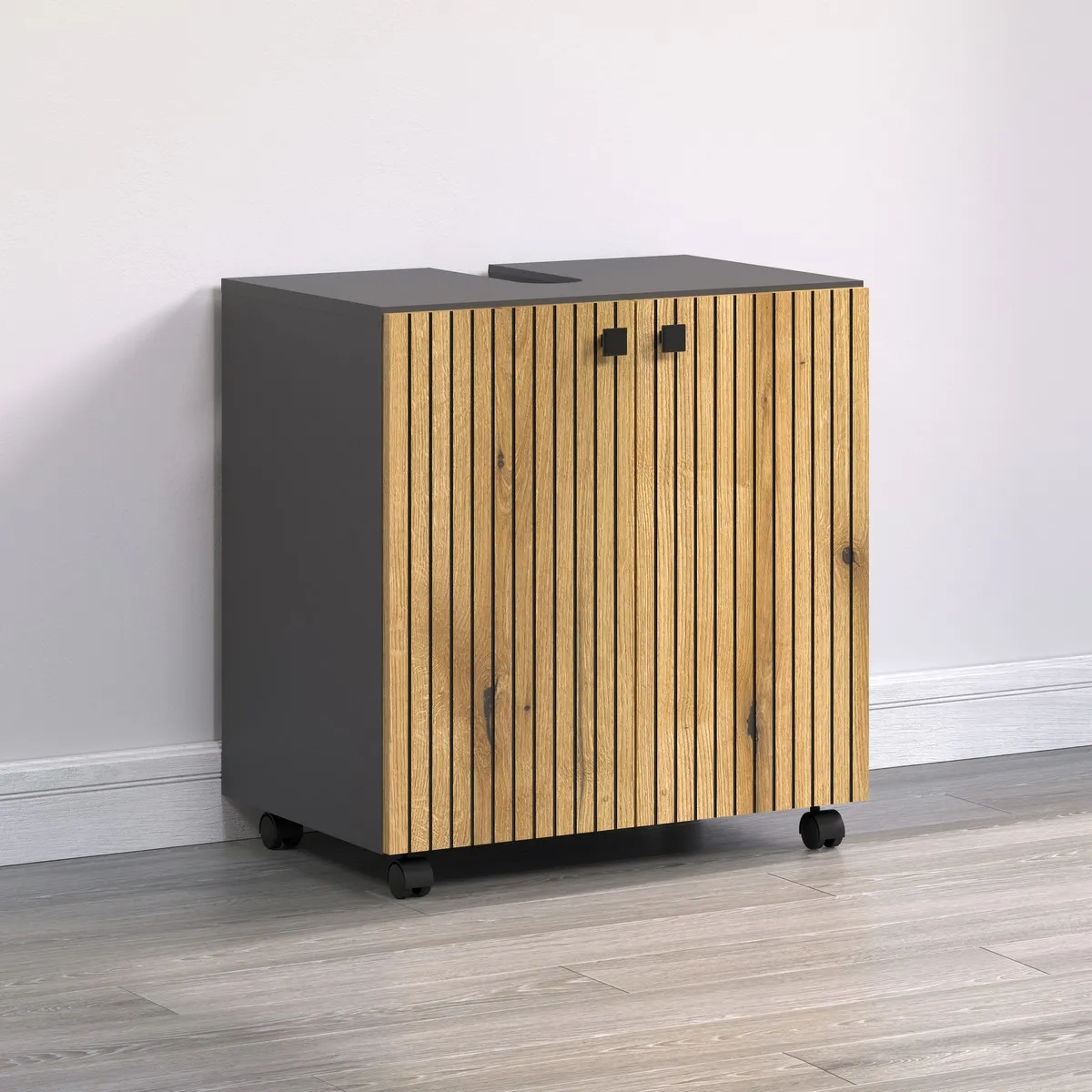 EPIKASA Meuble sous lavabo Pure anthracite