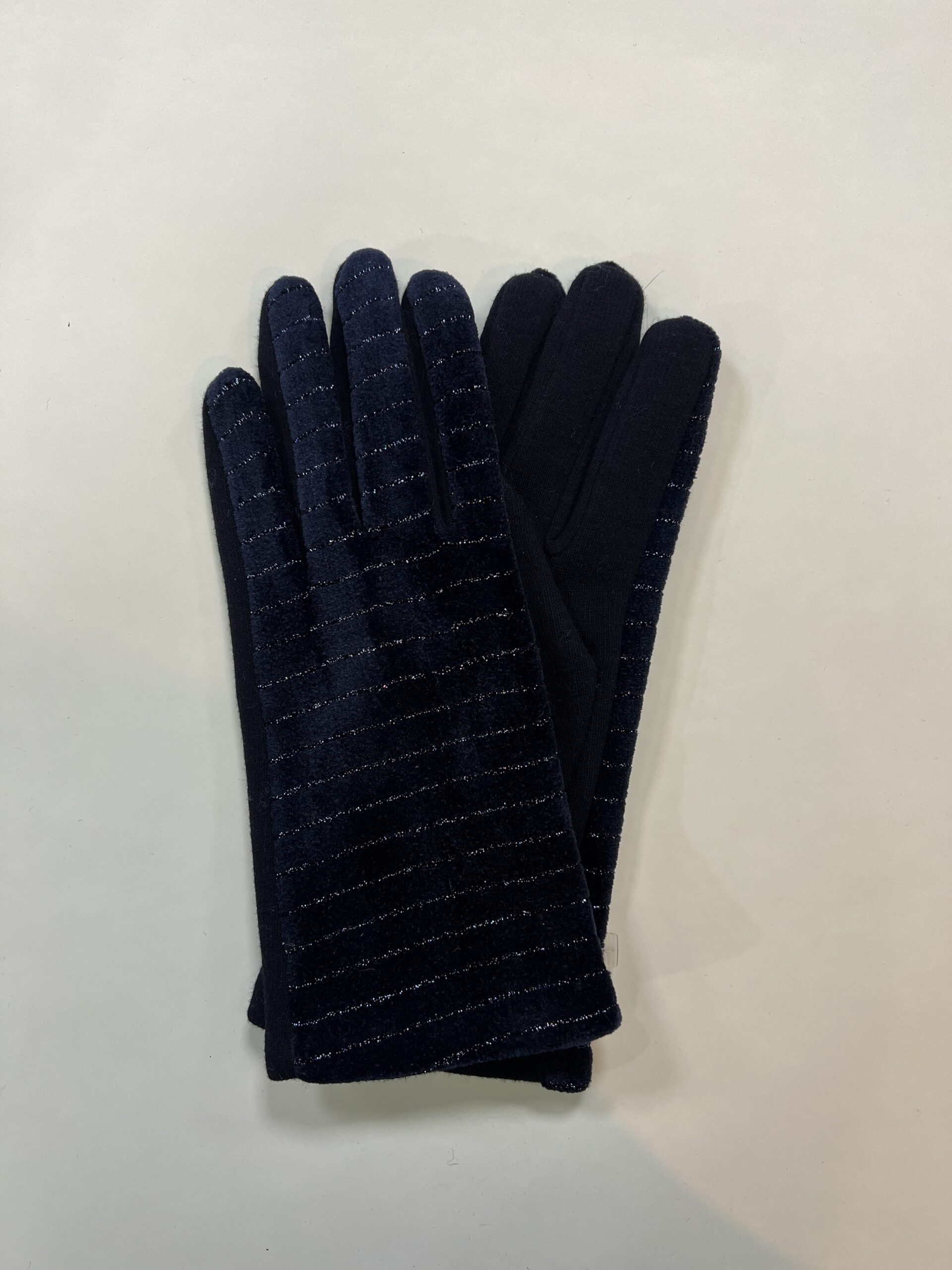 Lommers Handschoenen Velvet Blauw Glitter