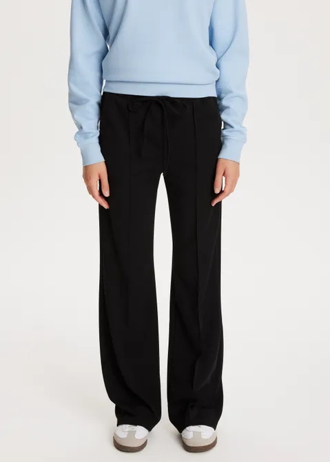 Broek met pintuck zwart (ZWART)