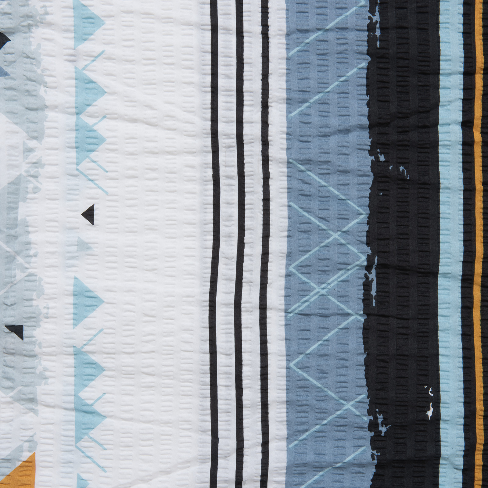 Bettwäsche mit blau schwarzem Design 50x70 Kissenbezug