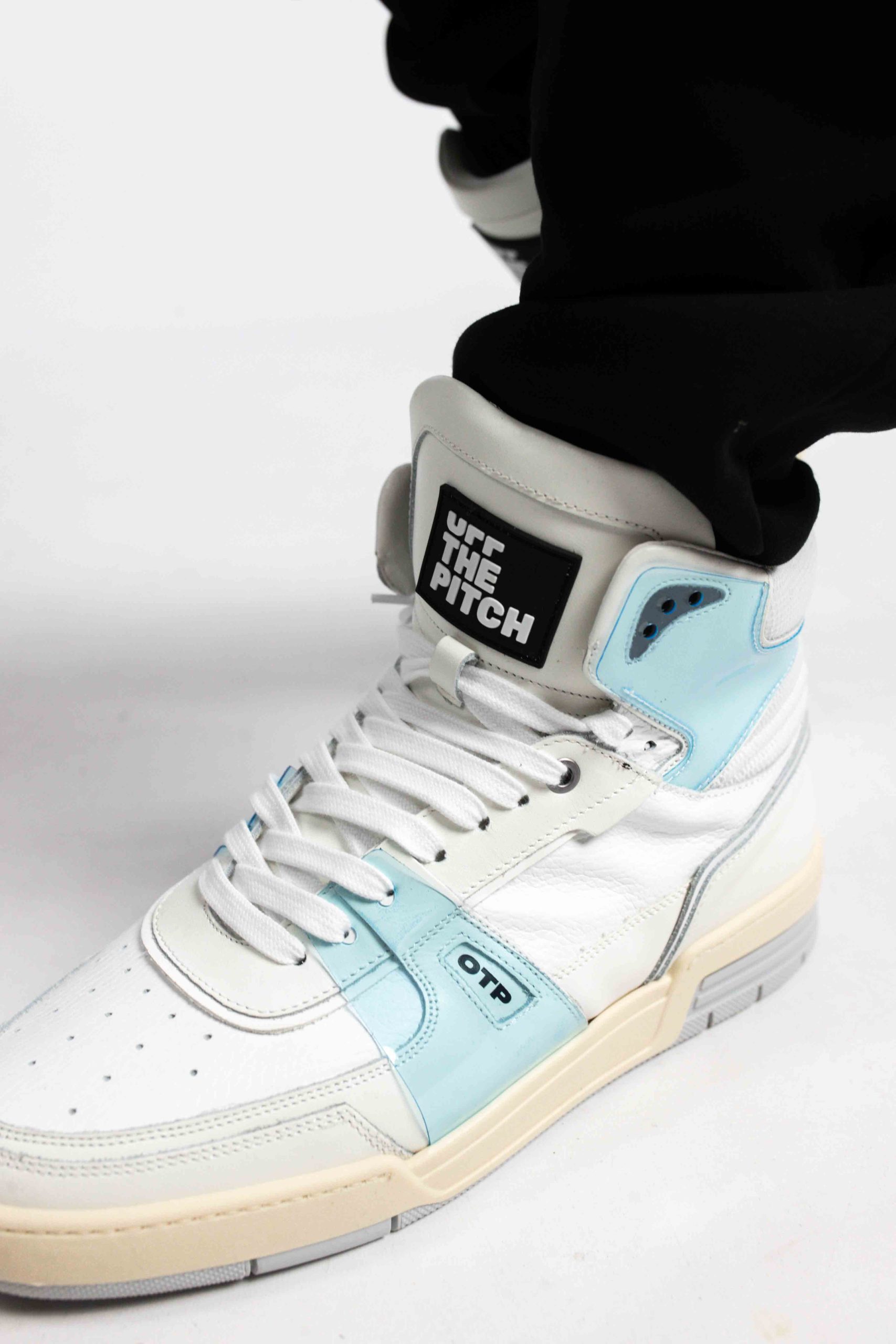 Off The Pitch Basketta Hi Glass Sneakers Wit/Blauw