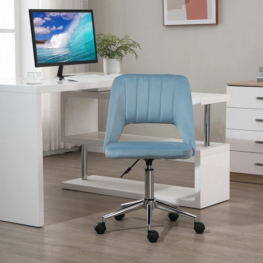 Vinsetto Bürostuhl moderner Stil, drehräder, High-End-Gaslift Blau