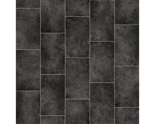 Charlotte PVC vloer, tegellook, antraciet, 200 cm breed (per meter verkocht)