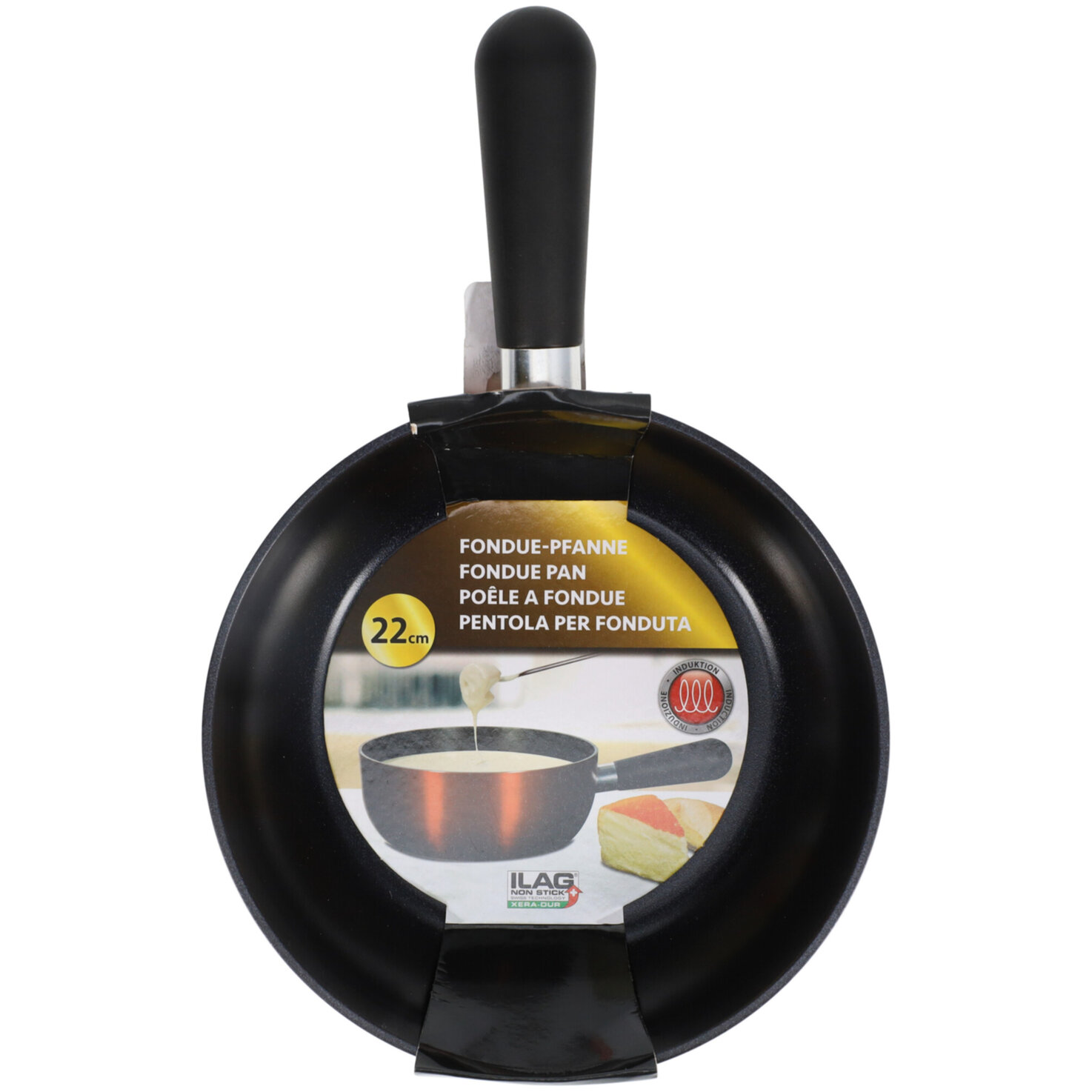 Fondue Caquelon aus Aluminium, kupfer 22cm