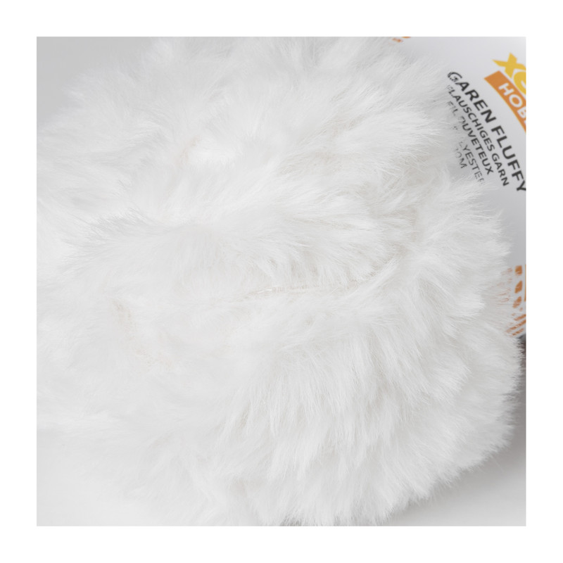 Garen fluffy - wit - 50 gram