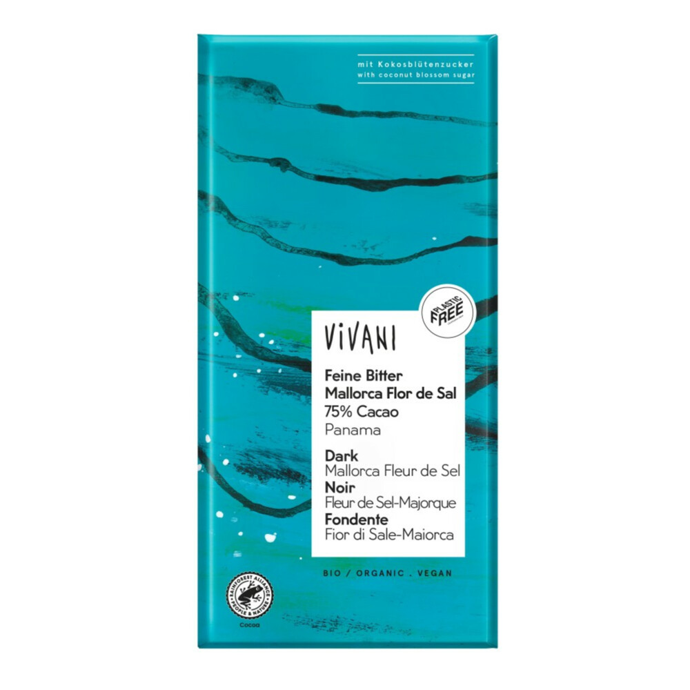 10x Vivani Chocoladereep Puur Zeezout80 gr