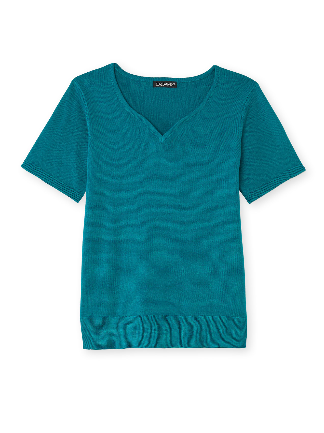Pull maille fine manches courtes