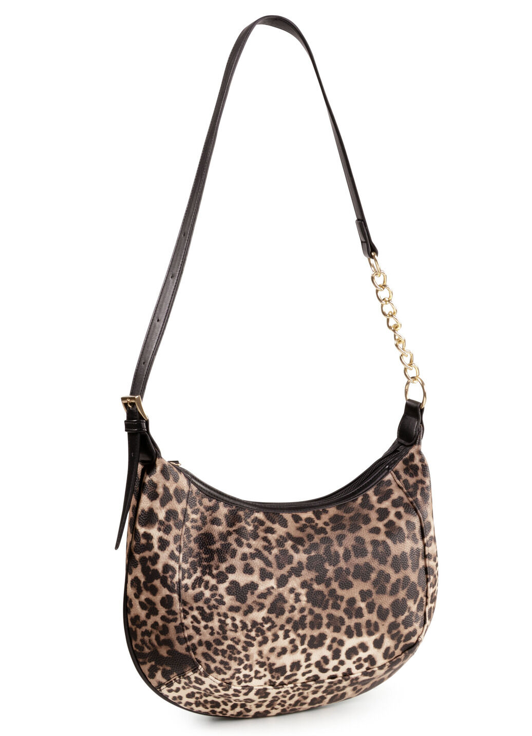 Tasche, Damen, mit verstellbarem Umhängeriemen mit Ketten-Detail