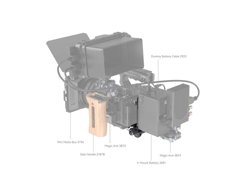 Smallrig V-Mount-Akkuplatte Compact Mounting System Kompaktes, leichtes All-in-One-Montagesystem für V-Mount-Batterien