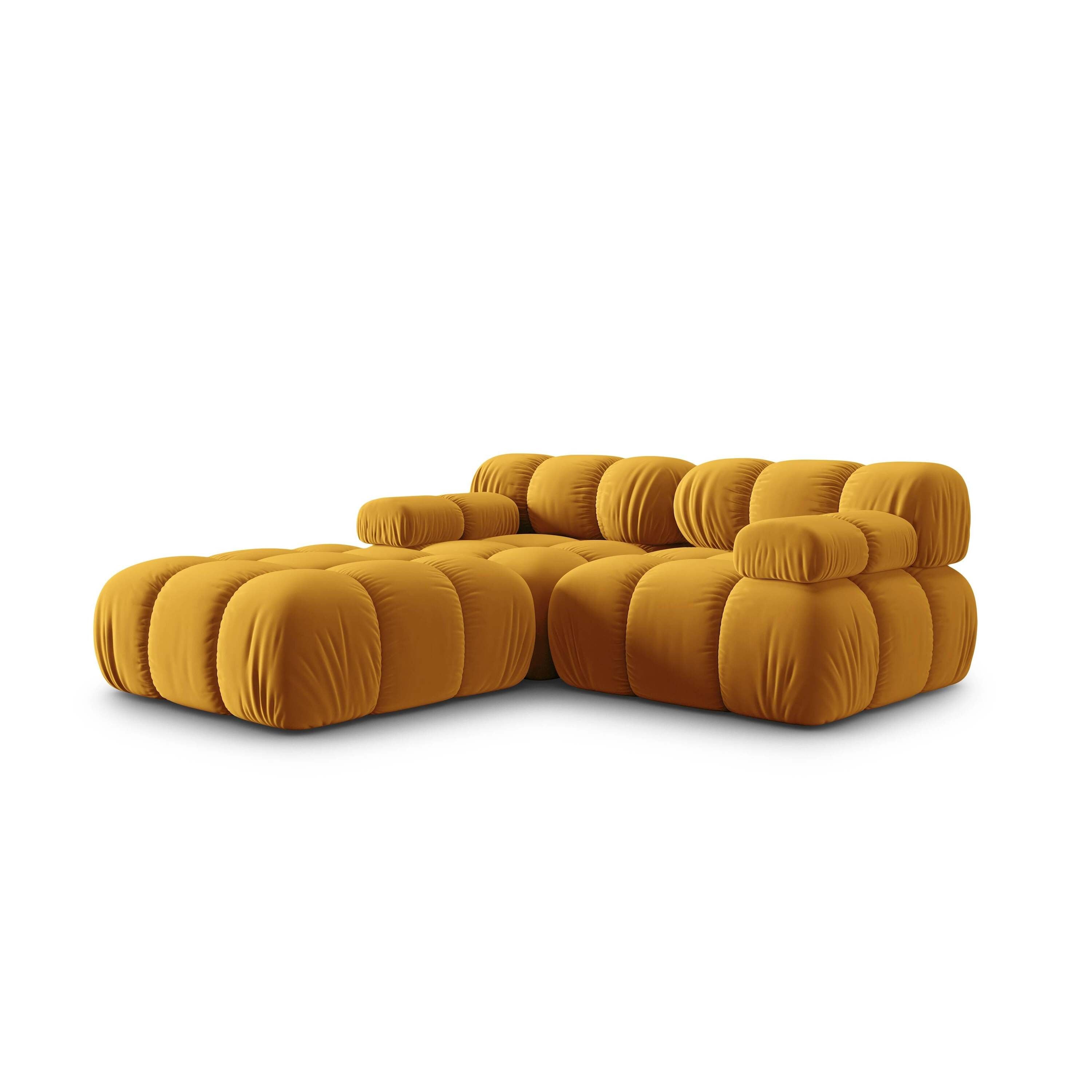Milo Casa Tropea Modulaire 2-zitsbank met Hocker - Okergeel