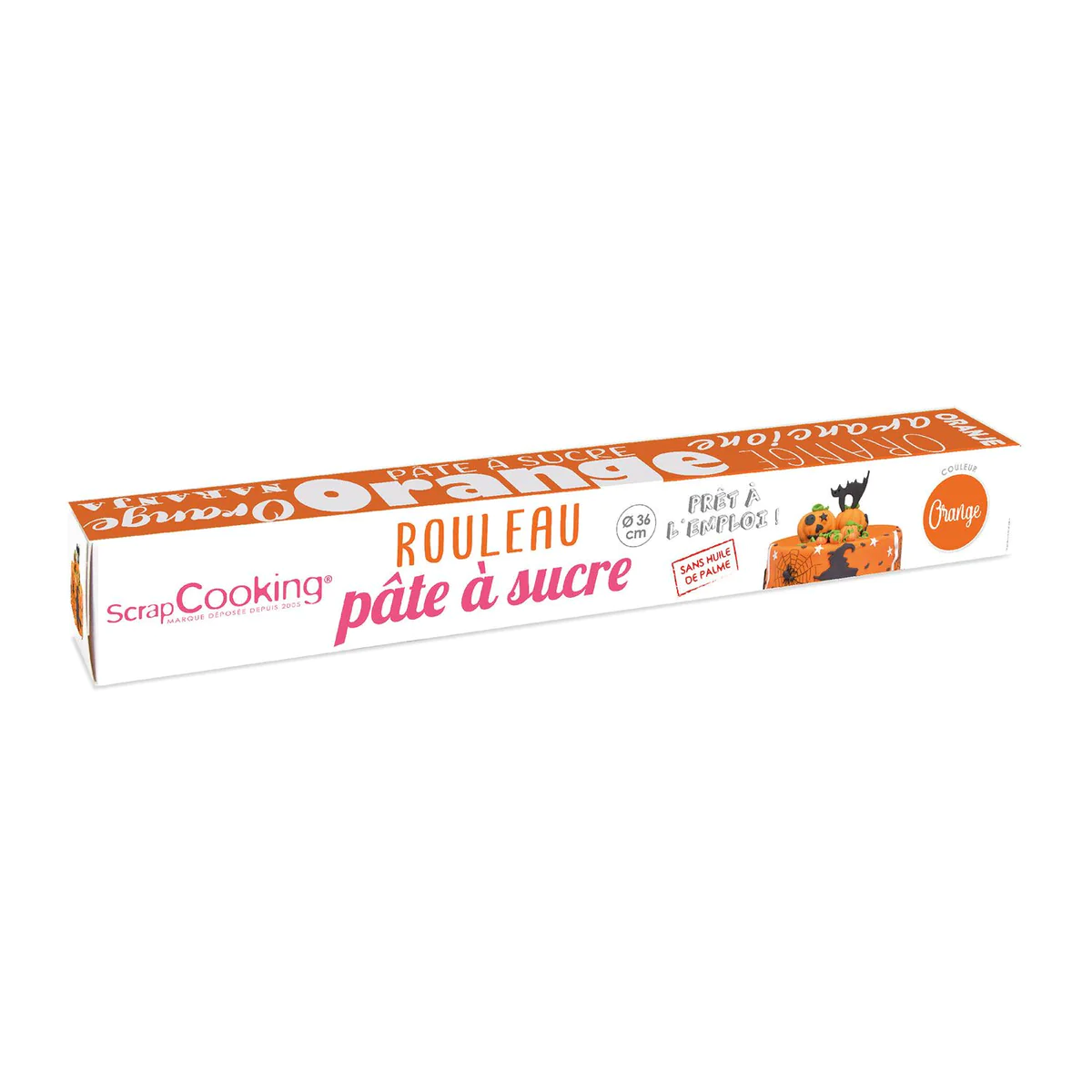 Pâte à sucre en rouleau orange Ø 36 cm - 430 g Scrapcooking