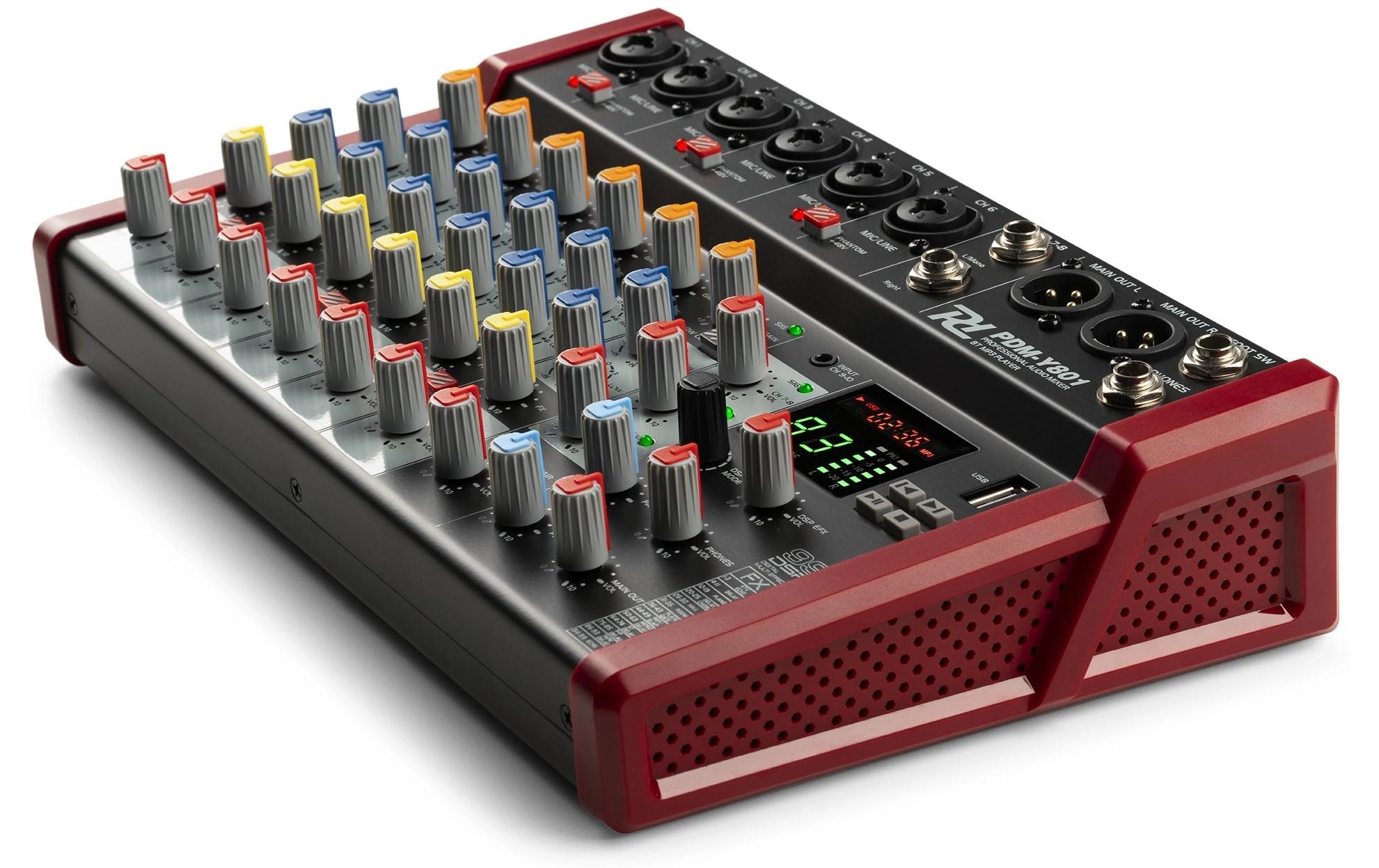 PDM-Y801<br>Kompaktes 8-Kanal Mischpult mit 24-Bit DSP