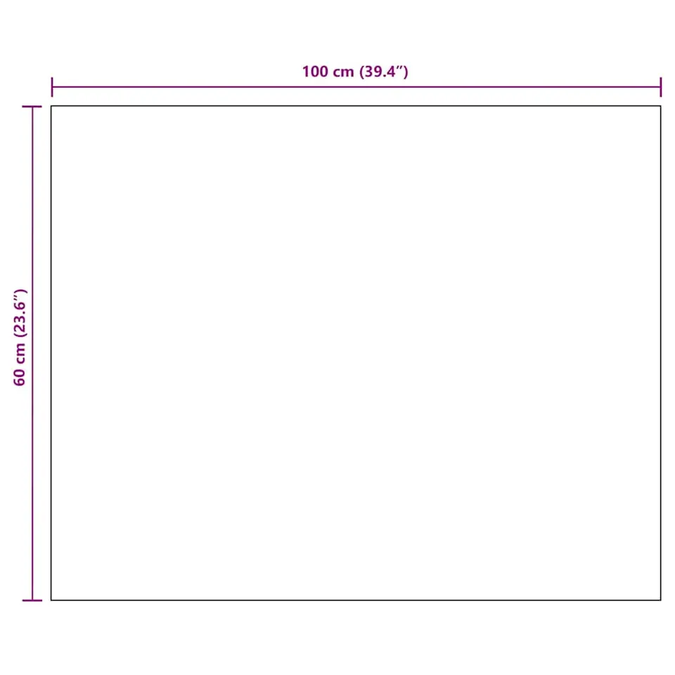 vidaXL - Spiegel - Zilver - Glas - 100 x 60 cm