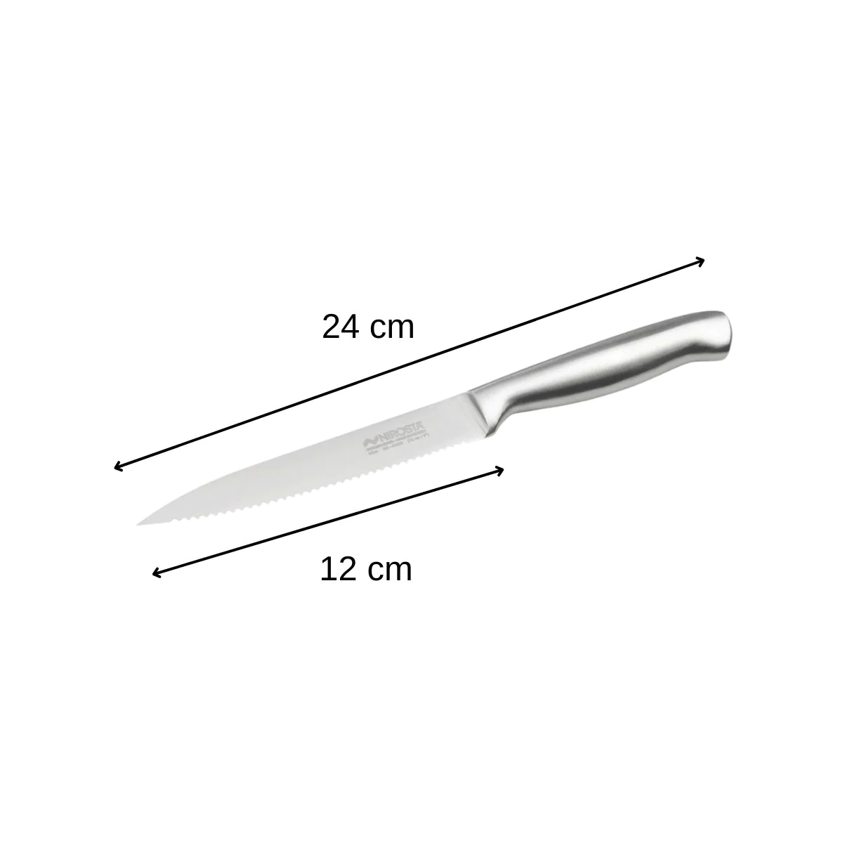 Couteau de cuisine professionnel 24 cm lame crantée Star