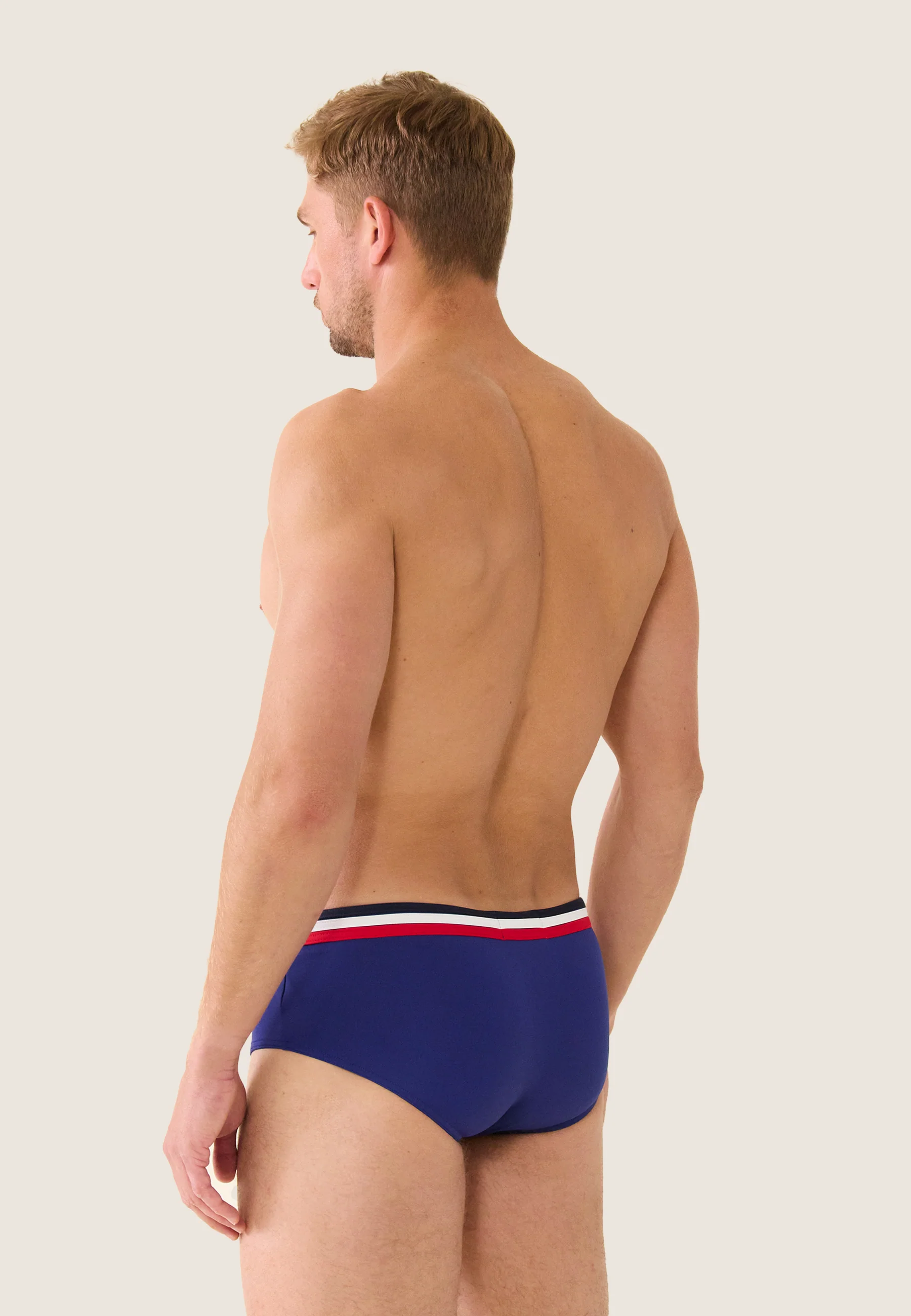 Slip de bain en polyamide-Amiral Indigo