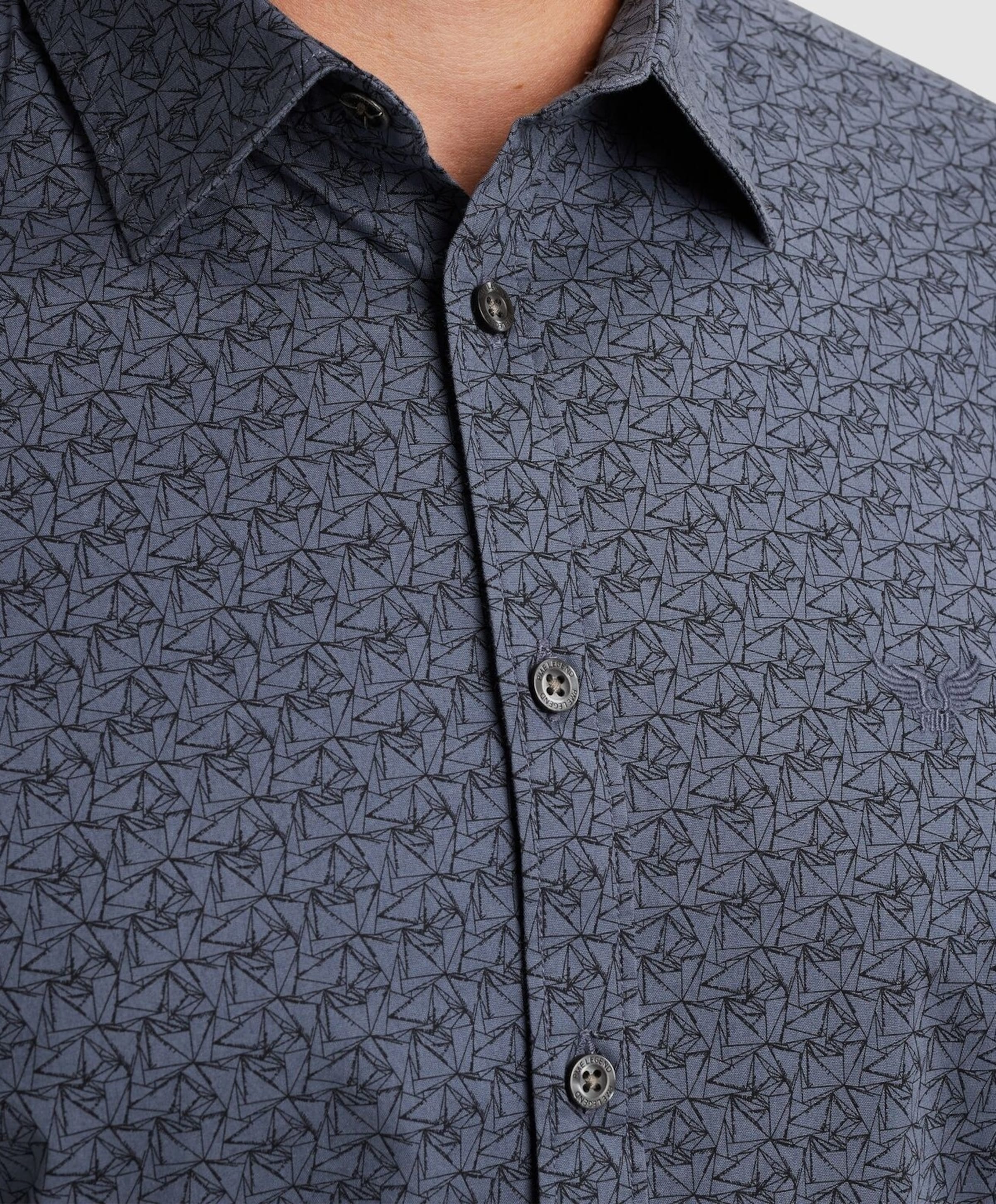 PME Legend Heren overhemd lange mouw blauw