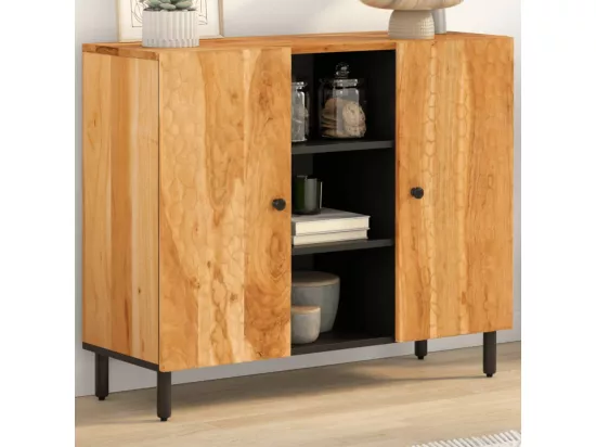 Armoire latérale 90x33x75 cm bois massif d'acacia