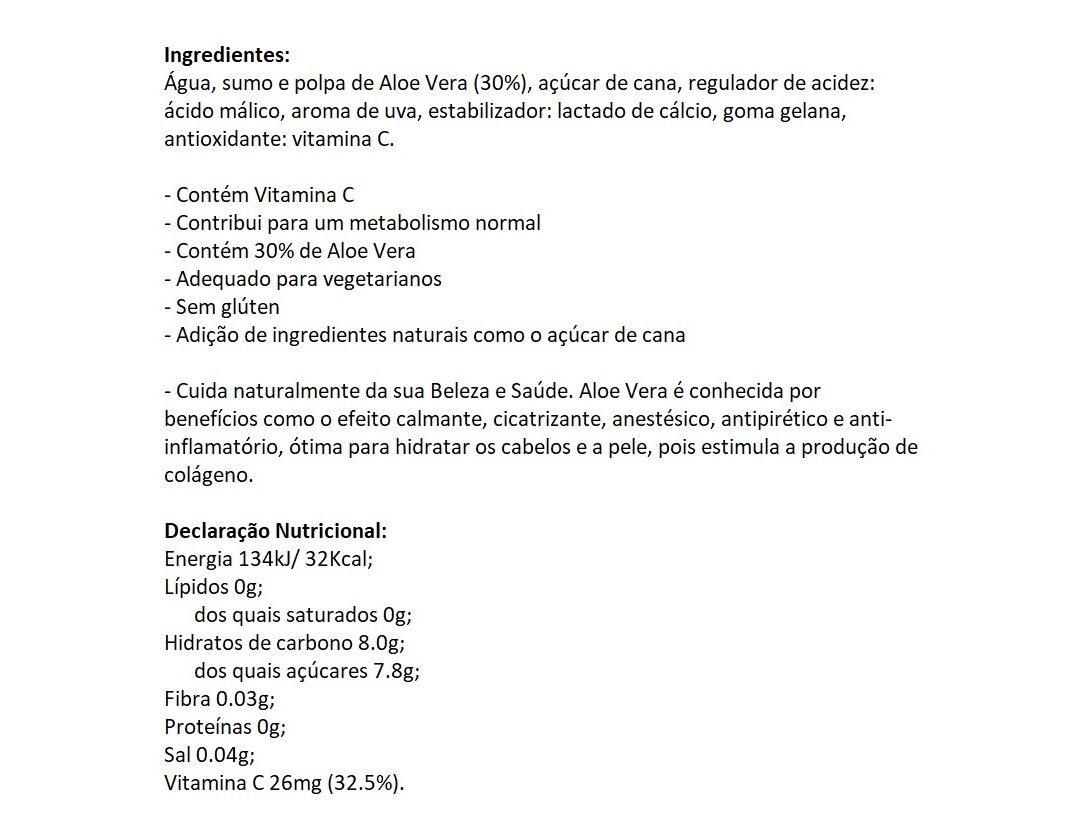 BEBIDA TROPICAL ALOE VERA 0.5L