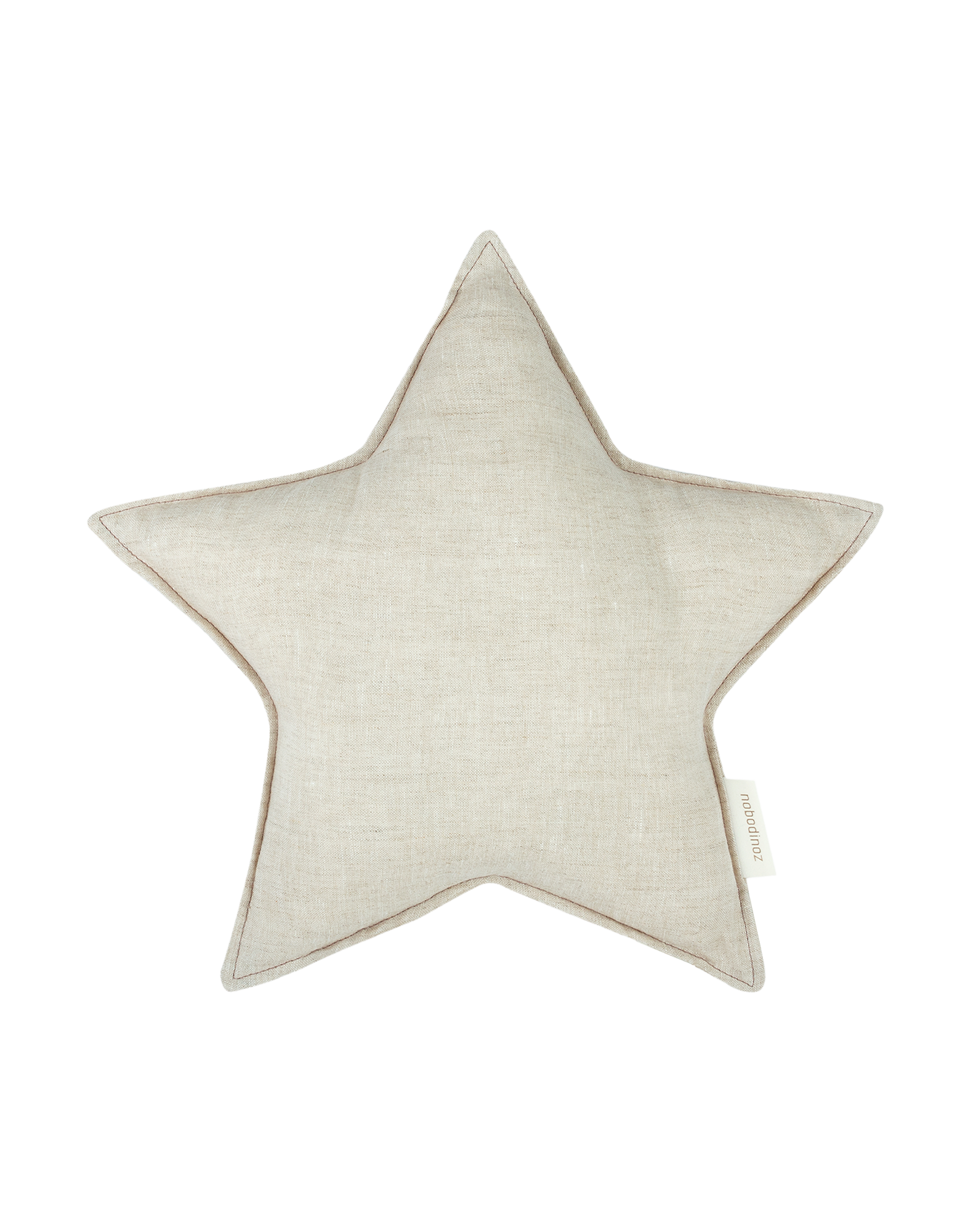 Coussin étoile l1n0 en lin français lavé | Gris