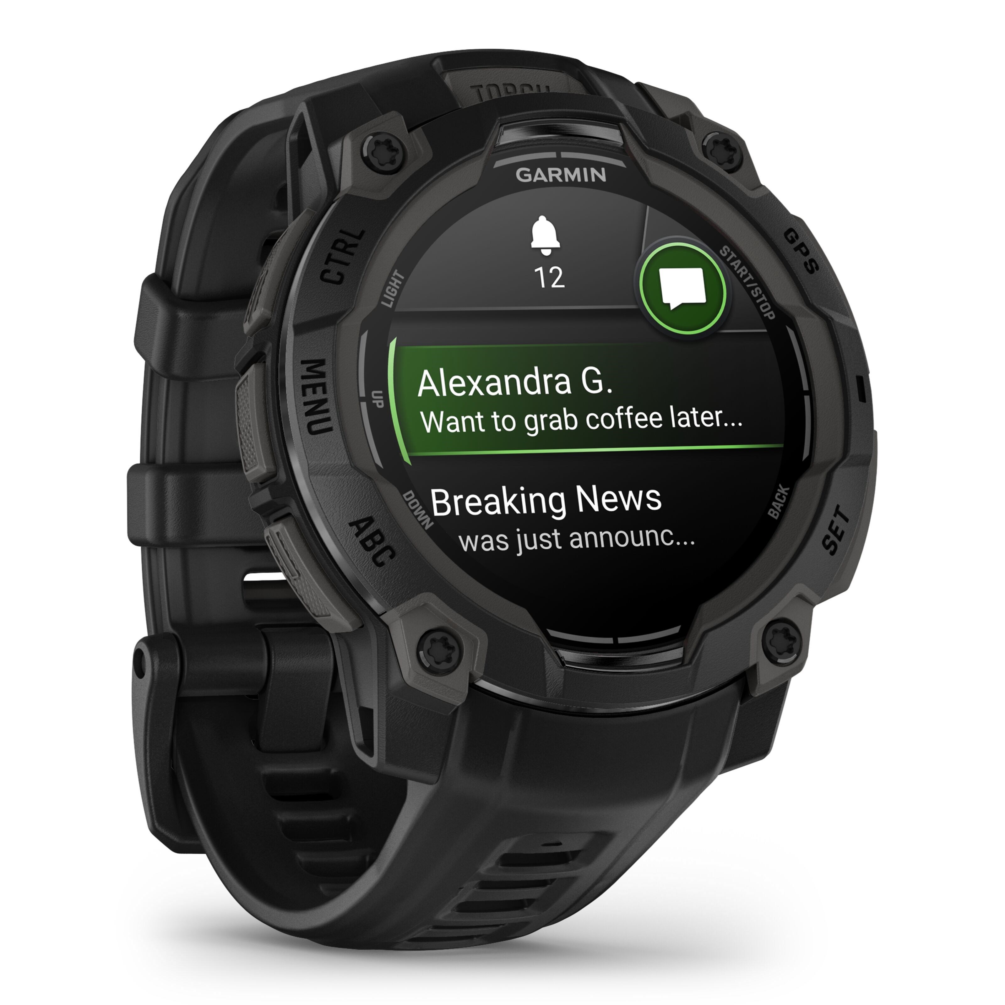 Garmin Instinct 3 AMOLED 45mm GPS-smartklokke - Svart