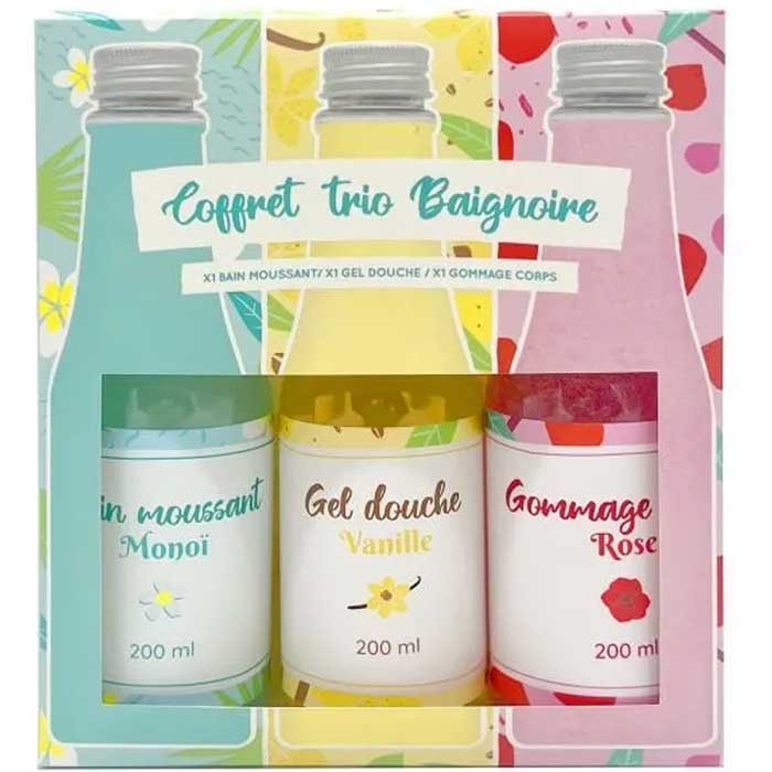 Coffret soins - Monoï, vanille & rose - 3 x 200 ml