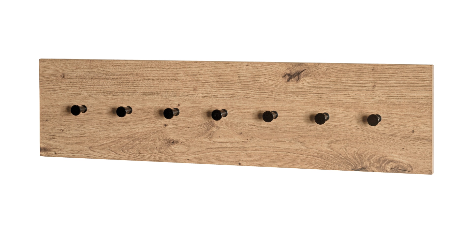 Wandgarderobe PARMA 7 Eiche-Dekor/schwarz 80 x 20 cm