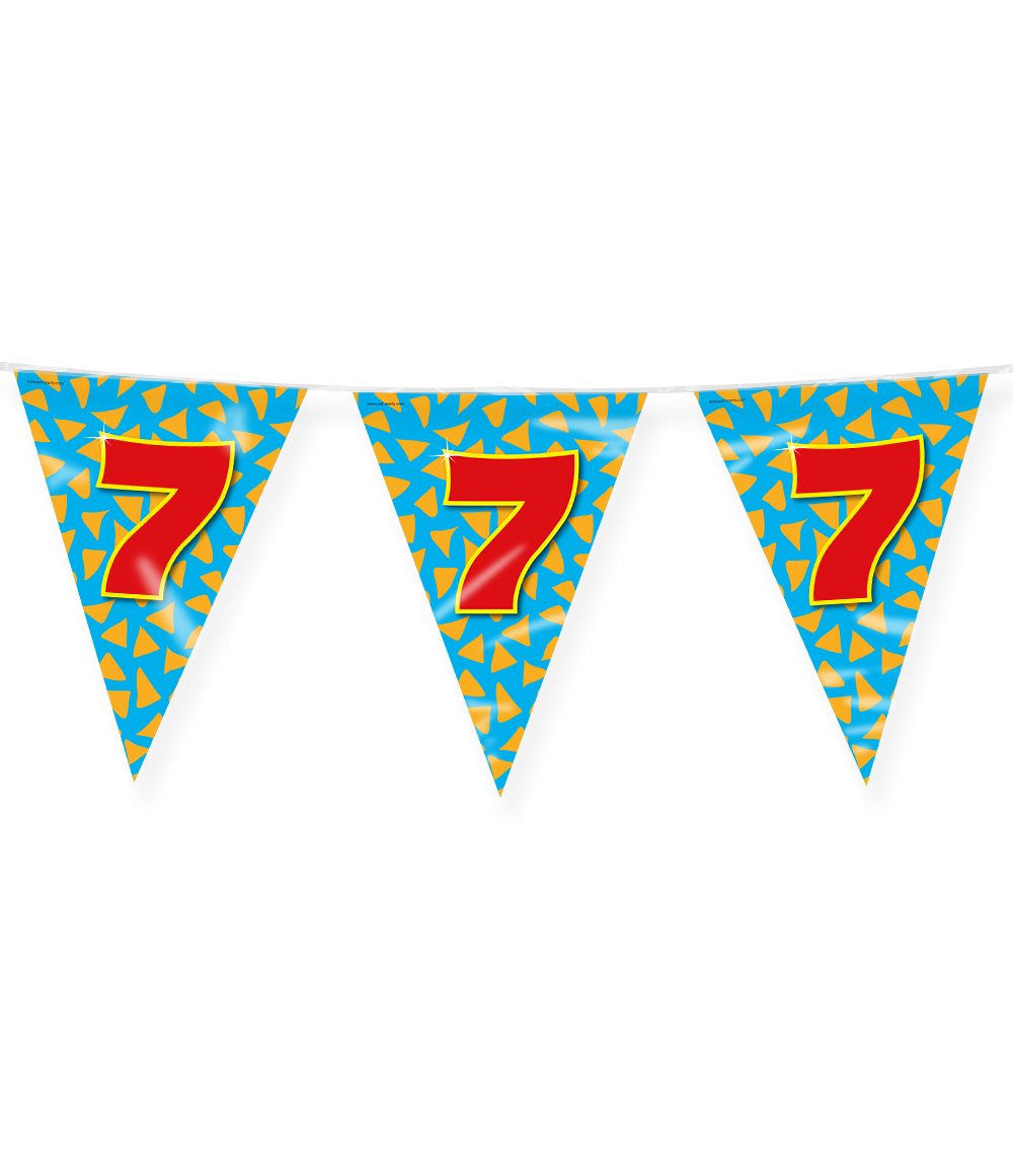 Vlaggenlijn 7 Jaar Gekleurd 10m