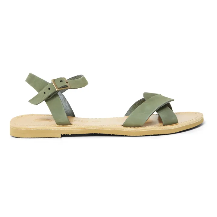 Théluto Sandales Salomé - Collection Femme | Vert kaki