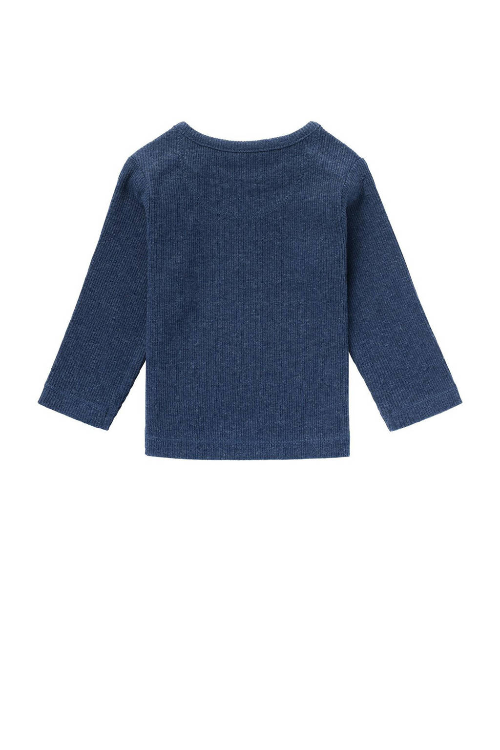 Noppies baby ribgebreide longsleeve Natal met katoen donkerblauw