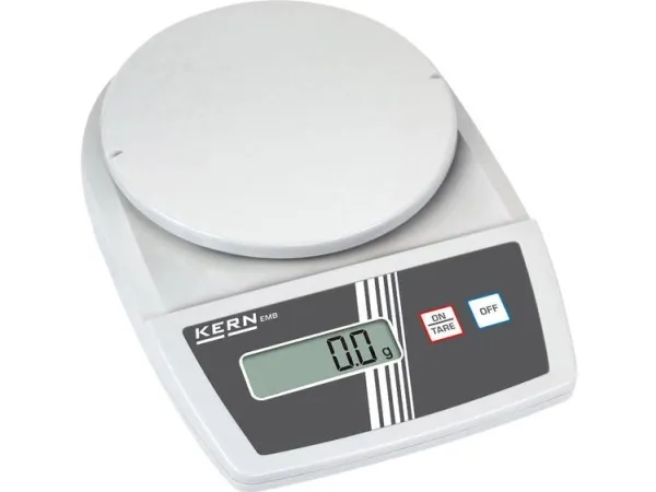 Kern EMB 5.2K1 C Brevvægt Kalibreret (DAkkS) Vejeområde 5.2 kg Aflæsningsnøjagtighed 1 g Batteridrevet, strømdrevet (valgfrit) Hvid