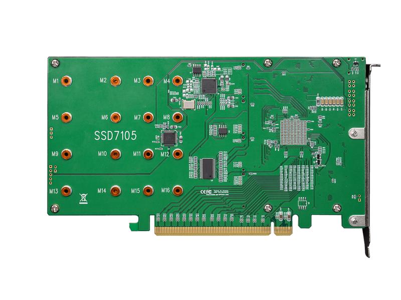 Highpoint RAID-Controller SSD7105 PCI-Ex16v3 - 4x M.2 NVMe, Bootfähiger PCIe 3.0 x16 4-Port M.2 NVMe RAID HBA – Die branchenweit schnellste, bootfähige 4-Kanal PCIe Gen3 M.2 NVMe RAID Lösung