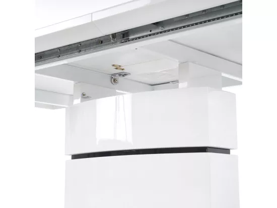 Table extensible blanc laqué 160-200x90cm Elena