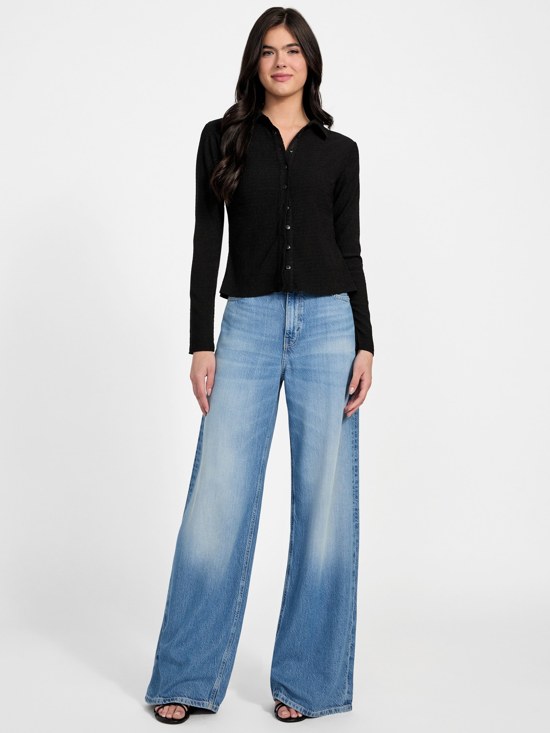 Blusa Tessa com detalhes franzidos