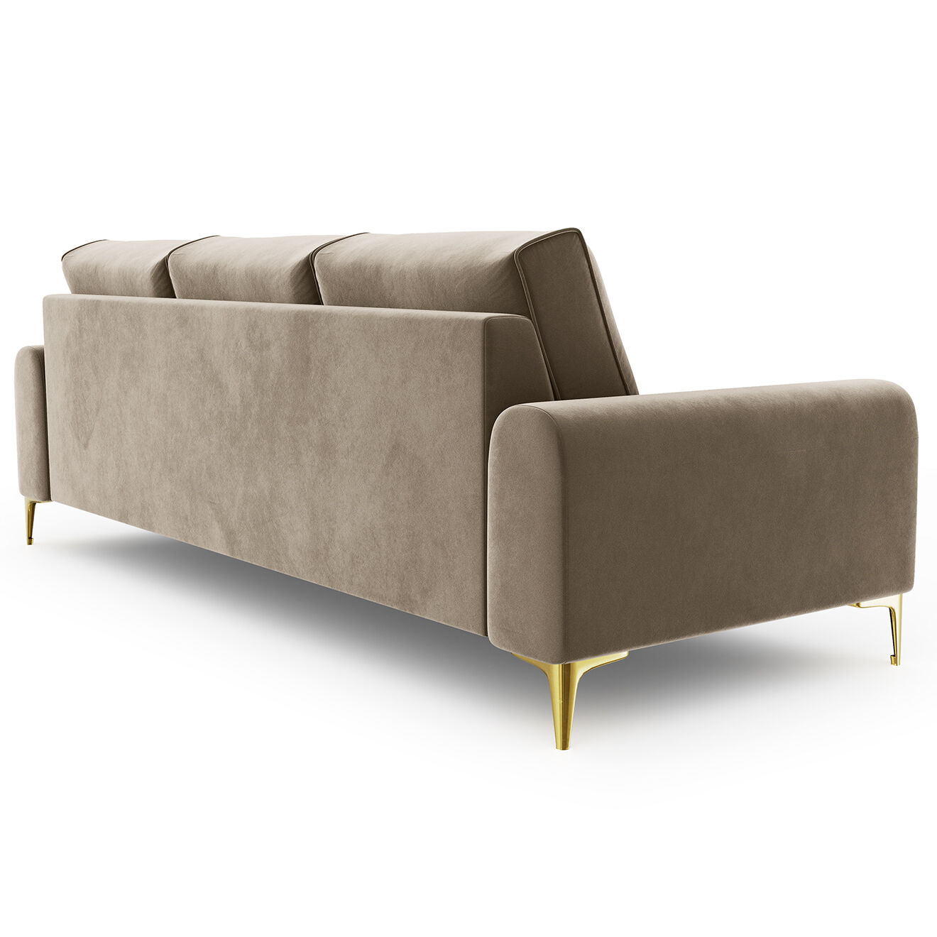 Mazzini Sofas Canapé Velours Madara beige - 237x102x90 cm