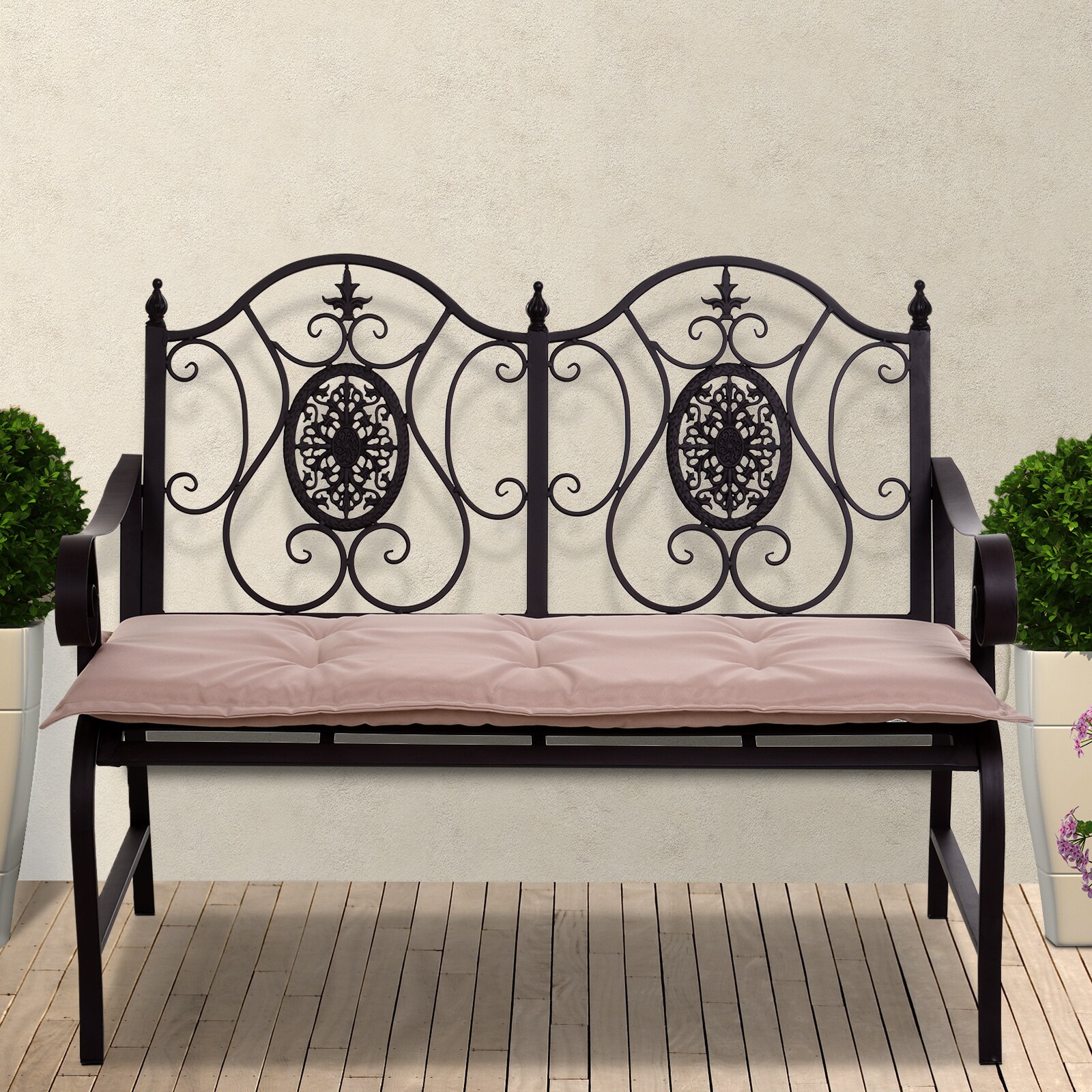 Outsunny Bankauflage im 2er-Set 120 x 50 x 5 cm (BxTxH)