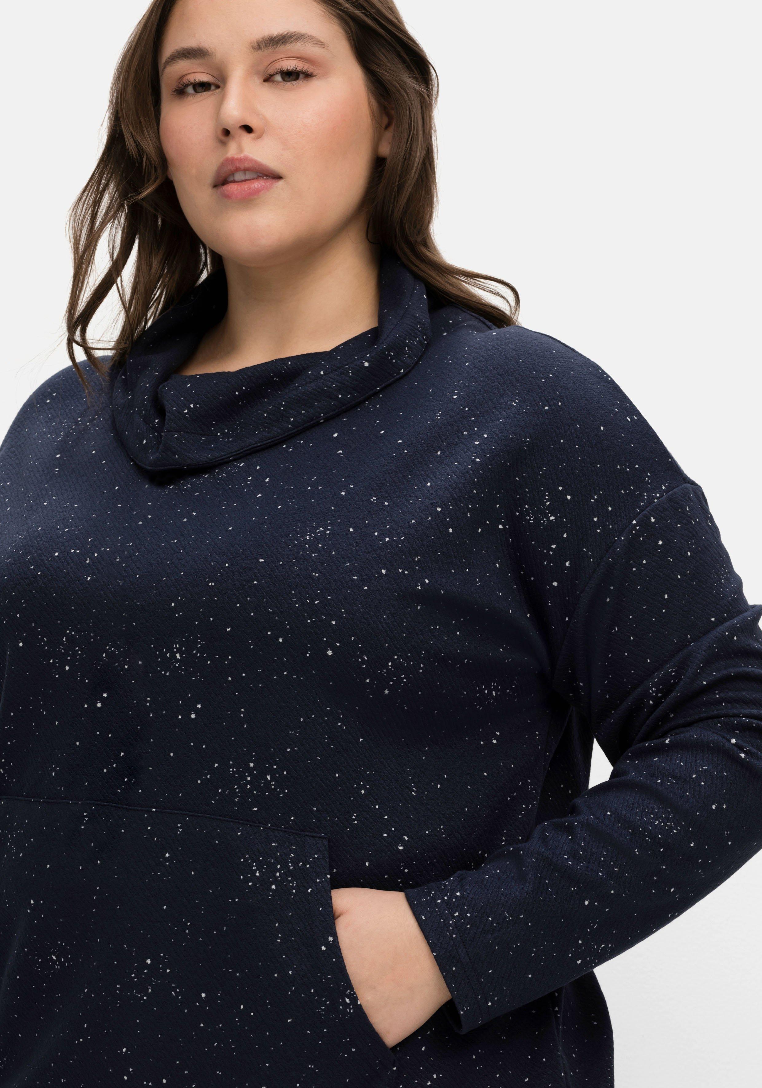 Sweatshirt mit Minimalprint, in Struktur-Qualität