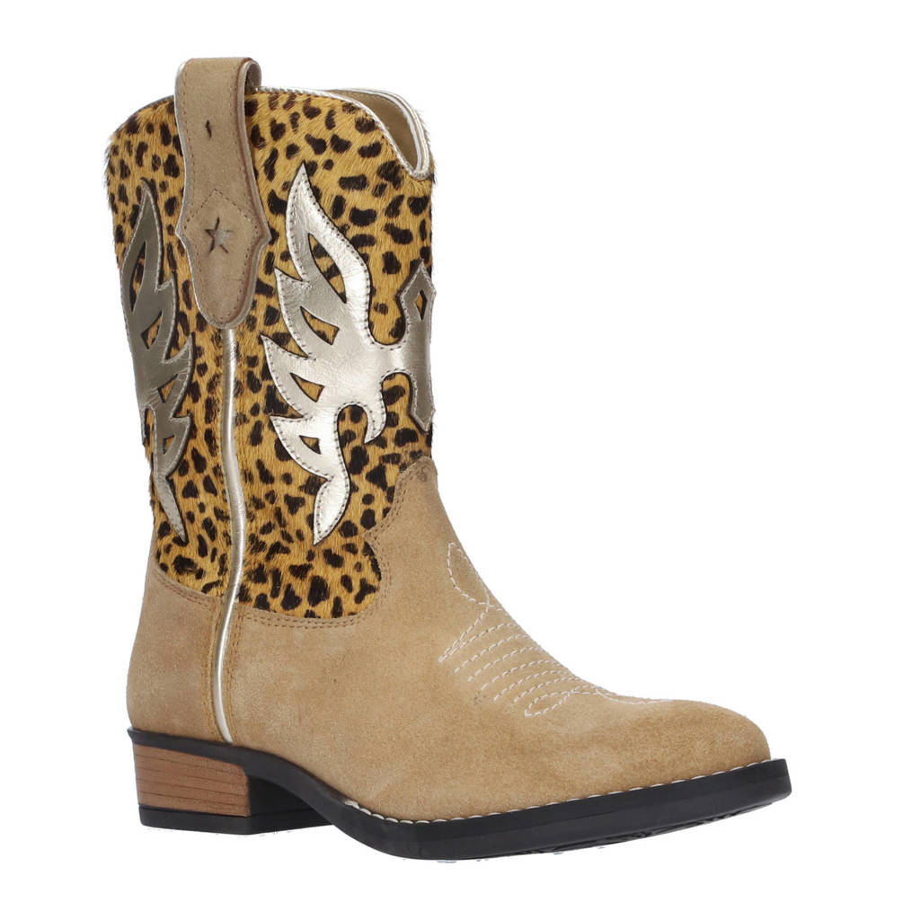 Hip suède cowboylaarzen beige