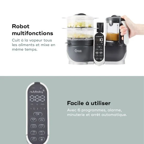 Nutribaby(+) Robot Multifonctions bébé 6 en 1   Industrial Grey        de               Babymoov