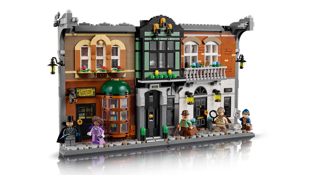 (1359-tlg. Set) Icons Klemmbausteine Home Deko Modell Bausatz für Erwachsene (10351) Lizenziert - Sherlock Holmes Bücherstütze