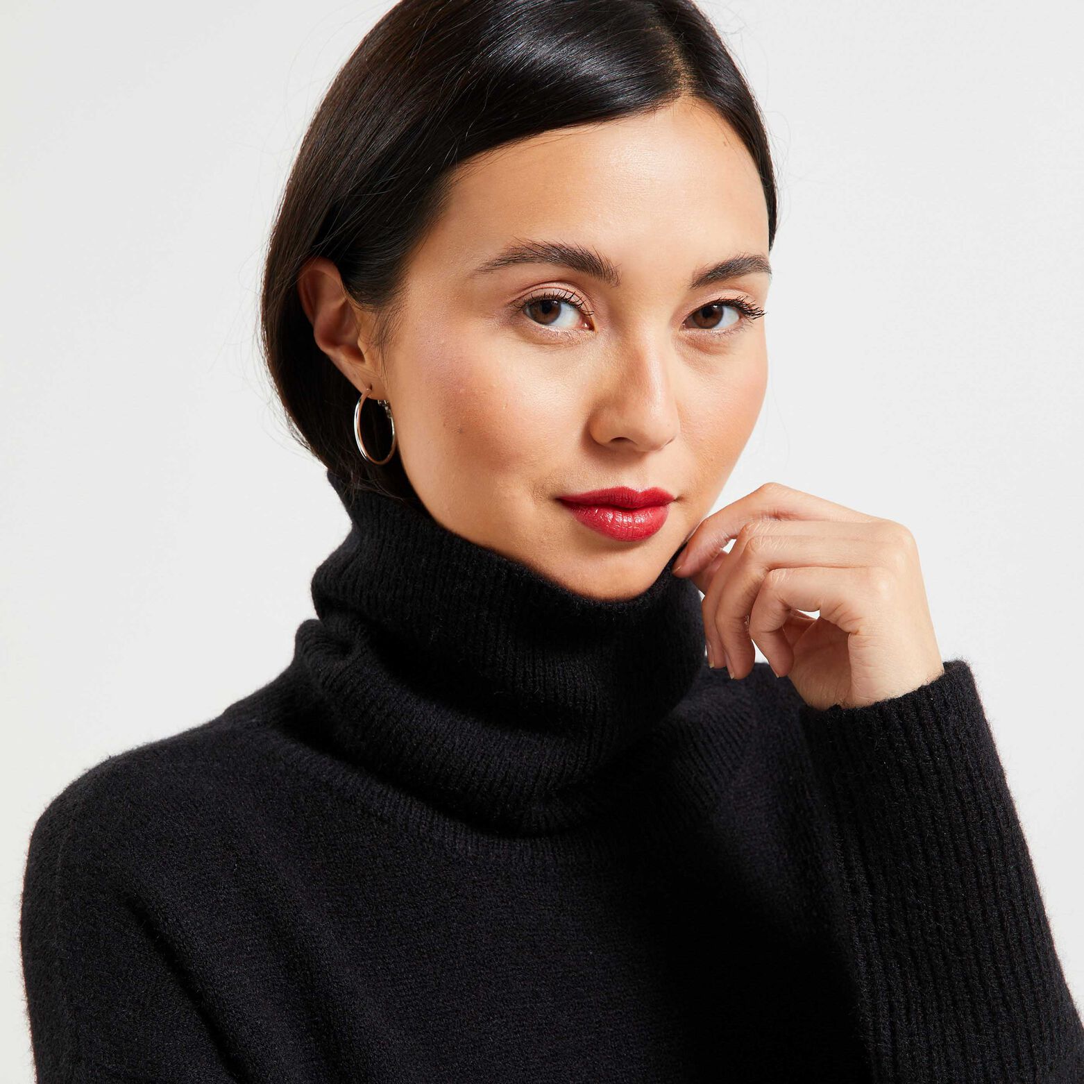 pull col roulé femme