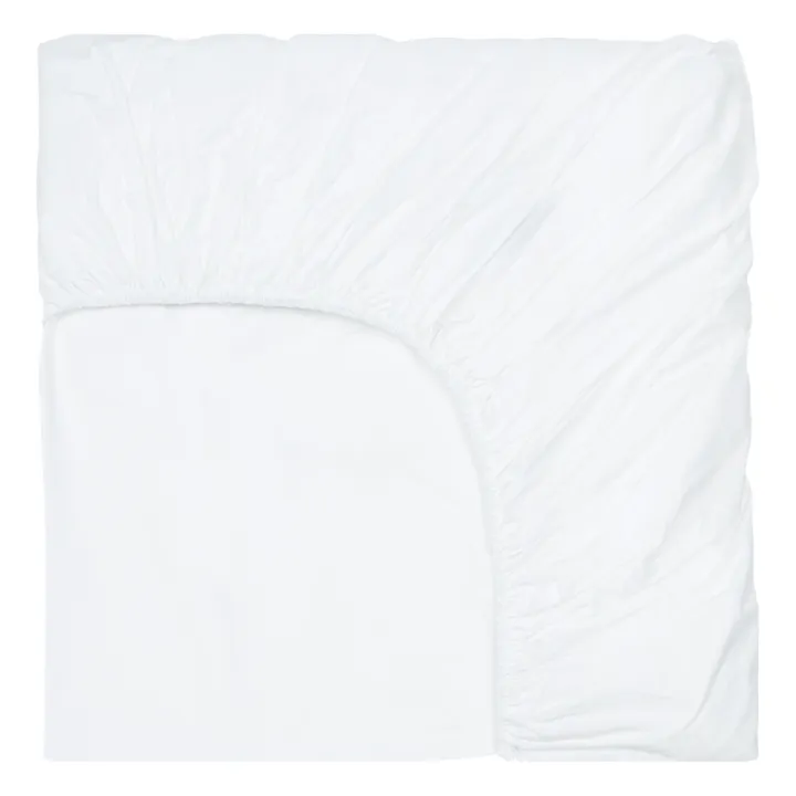Suite 702 Drap-housse en percale organique | Blanc